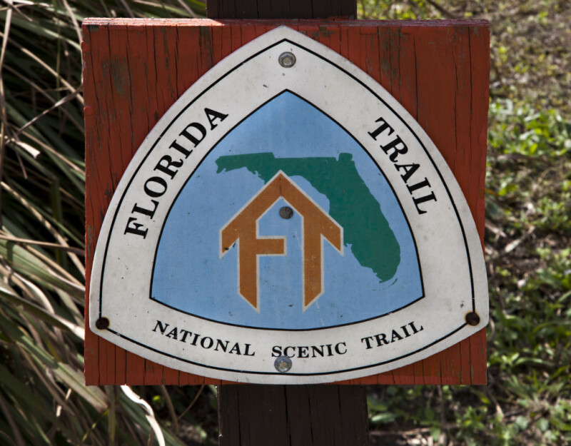 Wooden Sign near the Oasis Visitor Center of Big Cypress National Preserve