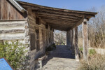 Wooden Supported Overhang of the Auld House at the San Antonio Botanical Garden