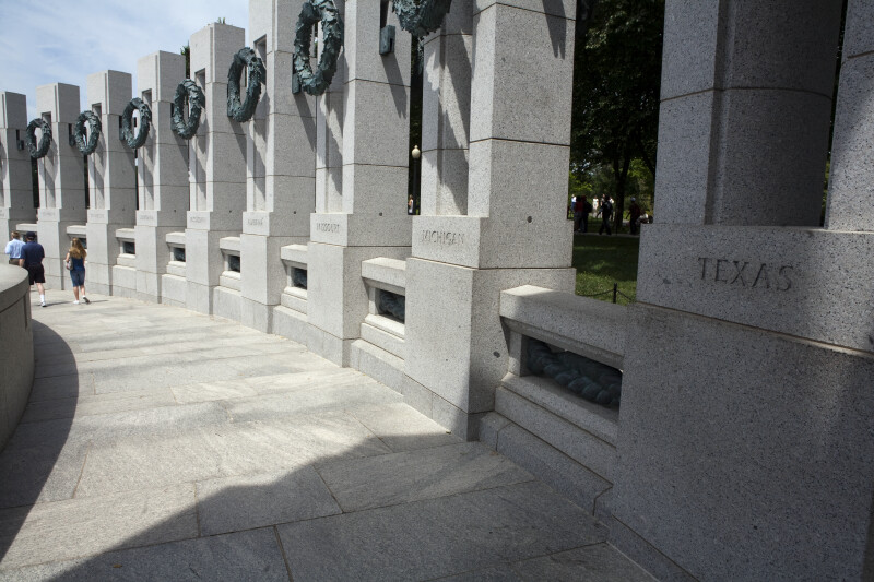 World War Two Memorial Pillars