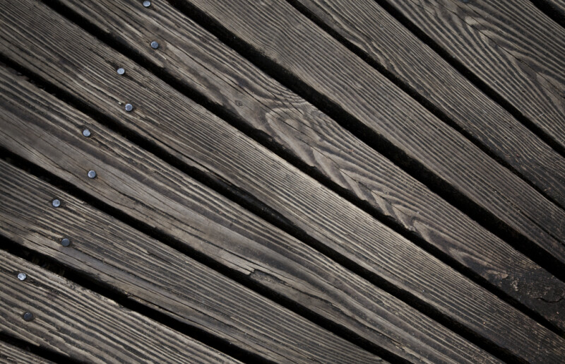 Worn, Wooden Planks with Nails