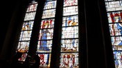 Panoramic View of Stained Glass at The Cloisters