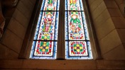 Bottom to Top View of Stained Glass at The Cloisters