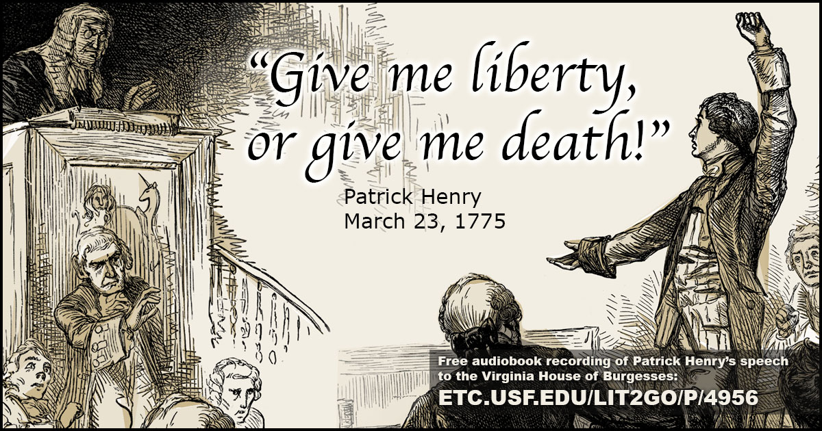  Patrick Henry Speech To The Virginia Convention Patrick Henry s 