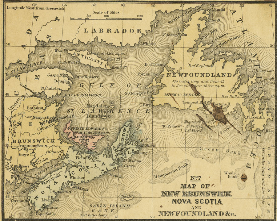 New Brunswick, Nova Scotia and Newfoundland