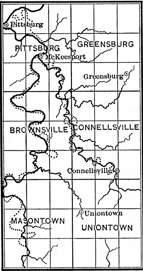 Past and Present Courses of Monongahela and Youghiogheny Rivers
