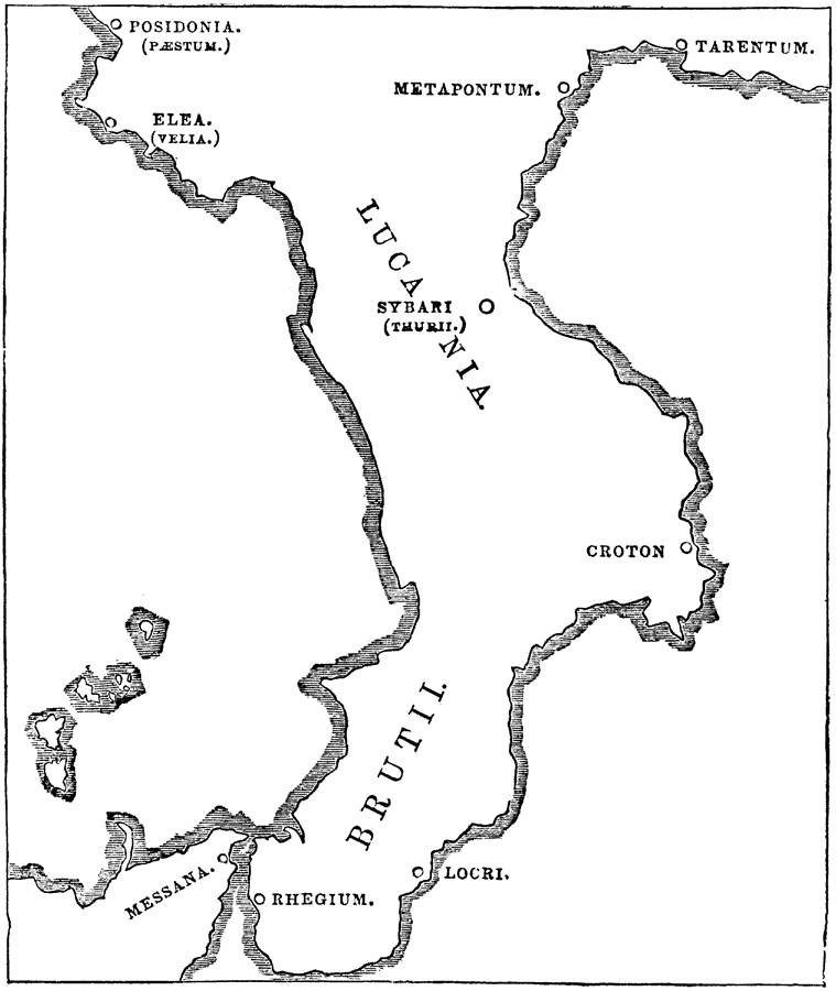 Chief Greek Colonies in Southern Italy