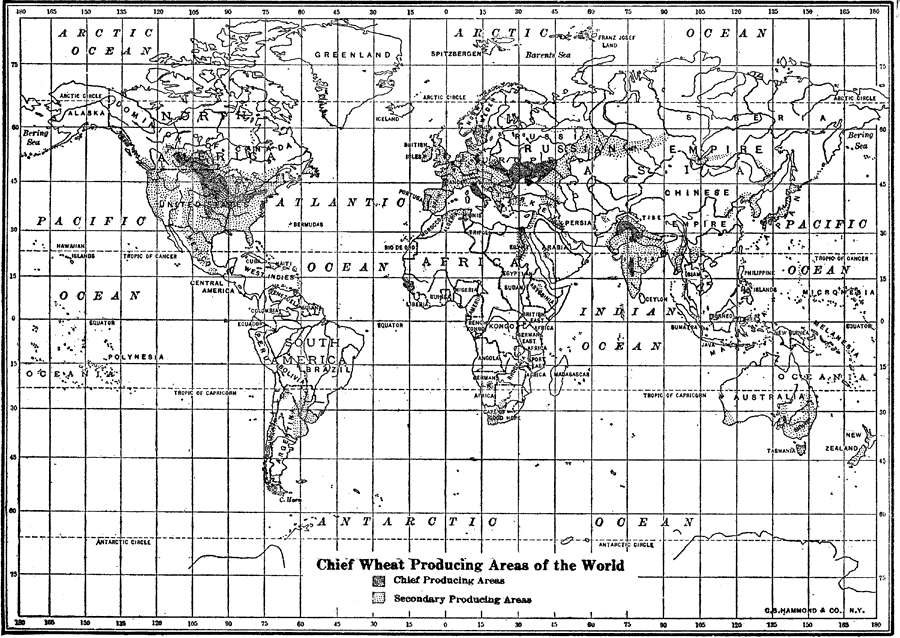 Chief Wheat Producing Areas of the World