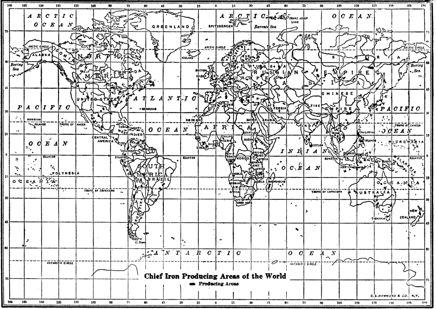 Chief Iron Producing Areas of the World