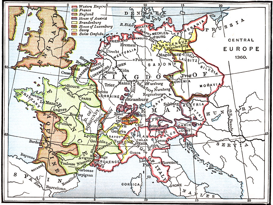 Western and Central Europe at the end of the Edwardian War