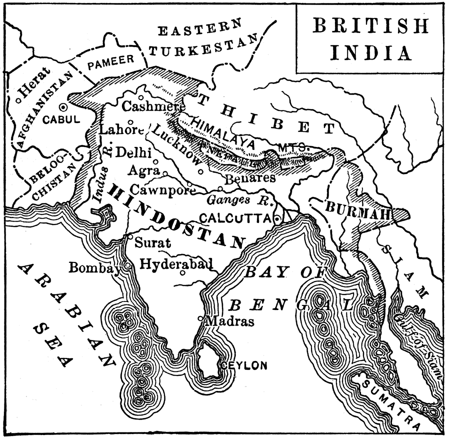 Political Map Of British India