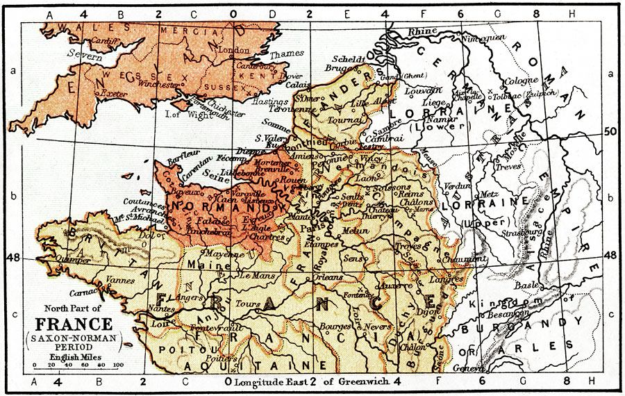 Northern France, Southern England during the Saxon-Norman Period