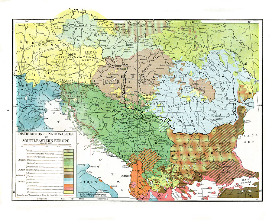 Distribution of Nationalities in South–Eastern Europe