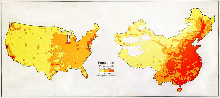 Population Distribution of China