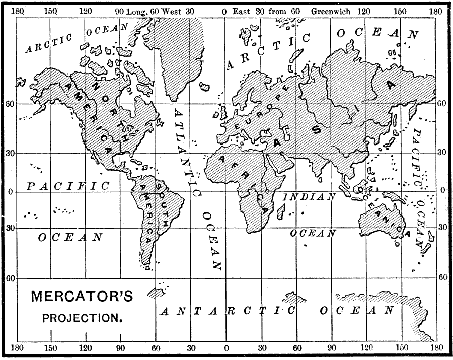 Mercator's Projection of the Earth