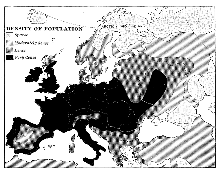 Density of Population of Europe