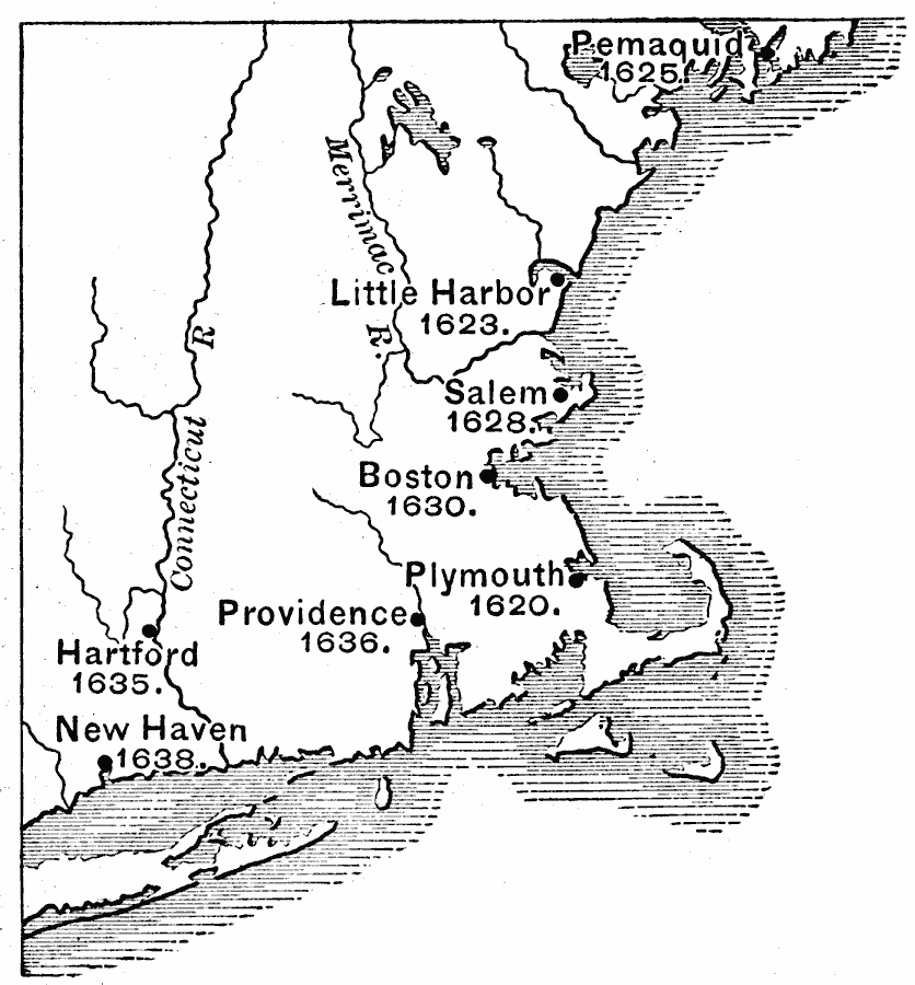 northern colonies map