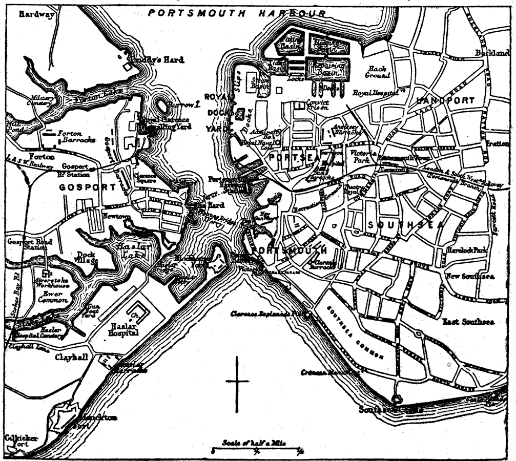 Plan of Portsmouth, England