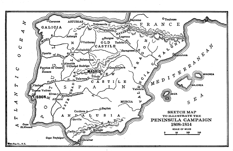 Sketch Map to Illustrate the Peninsula Campaign