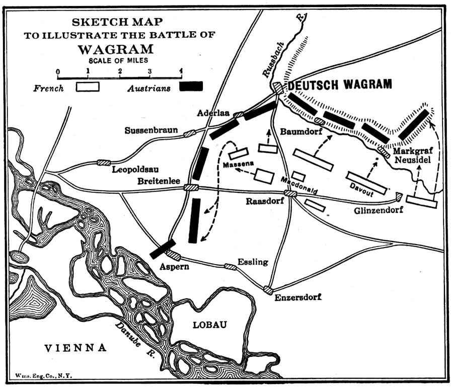 Sketch Map to Illustrate the Battle of Wagram