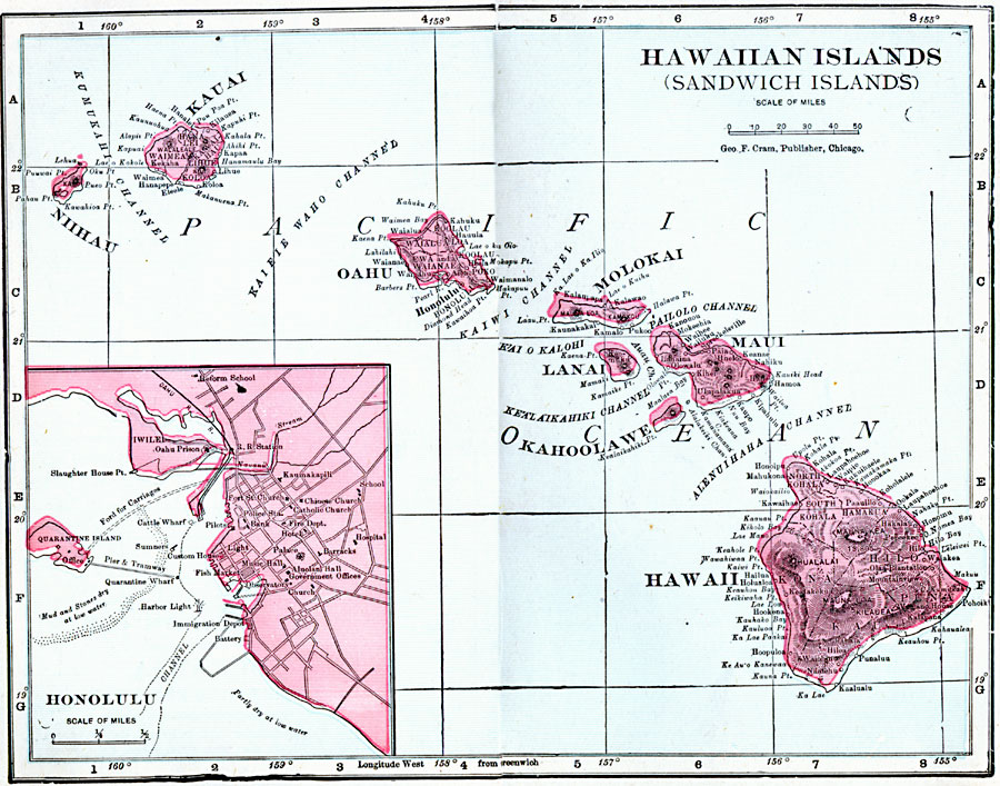 Hawaiian Islands (Sandwich Islands)