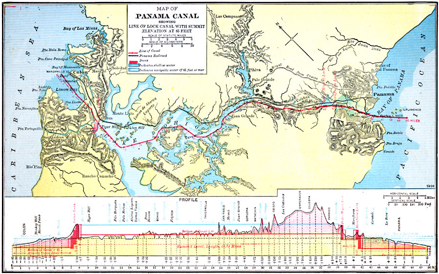 Where Is The Panama Canal Map