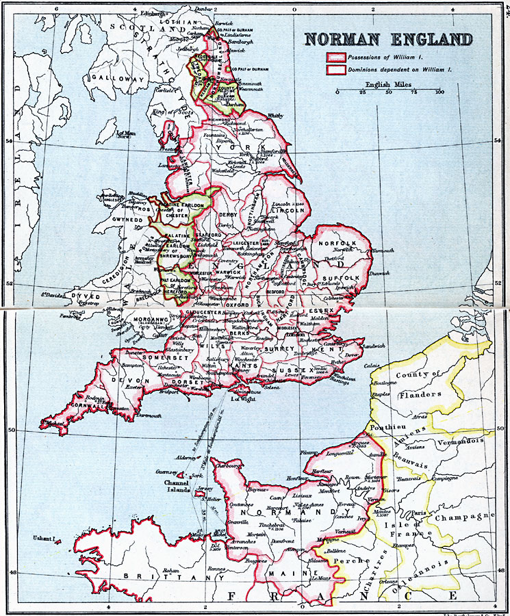 english map of europe normandy