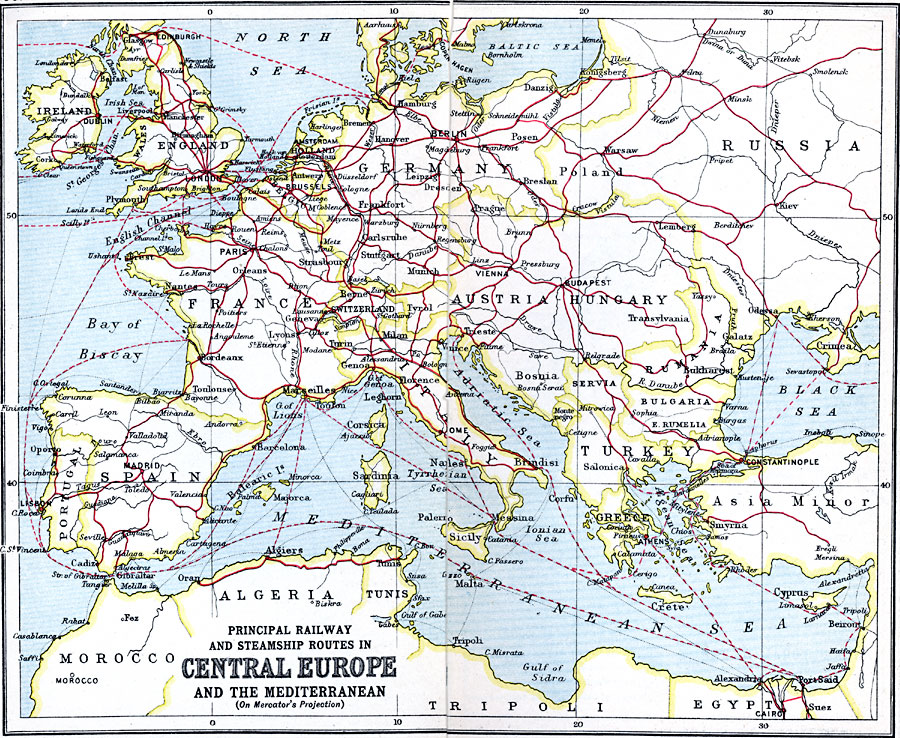 Railway Map Of Europe