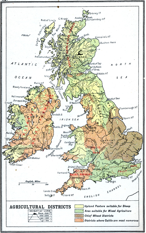 British Isles Economic - Agricultural Districts