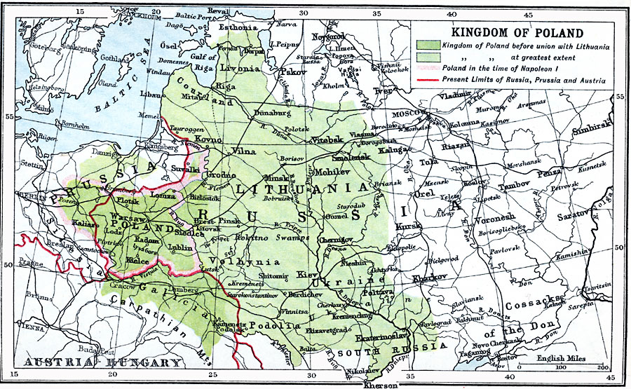 Map Of Poland Circa 1900