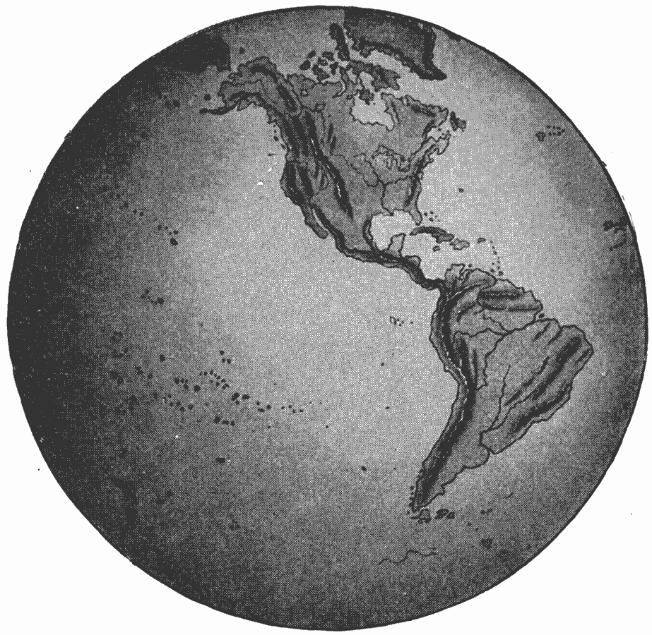 Relif Map of the Western Hemisphere
