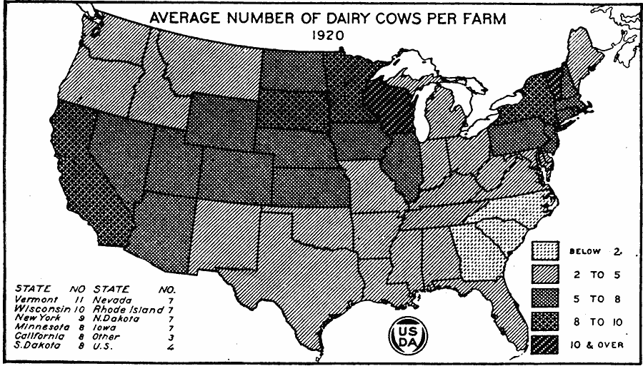 Average Number of Dairy Cows per Farm