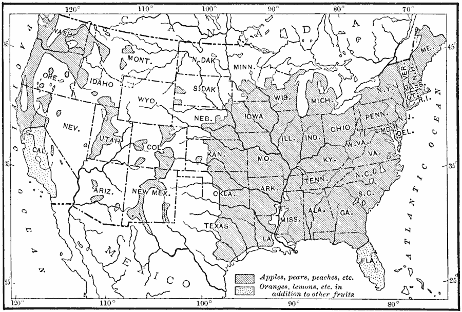 Fruit-Growing Regions in the United States