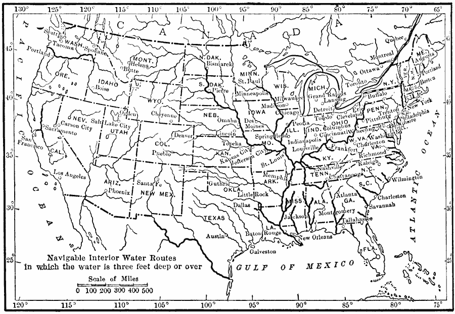 Interior Water Routes of the United States