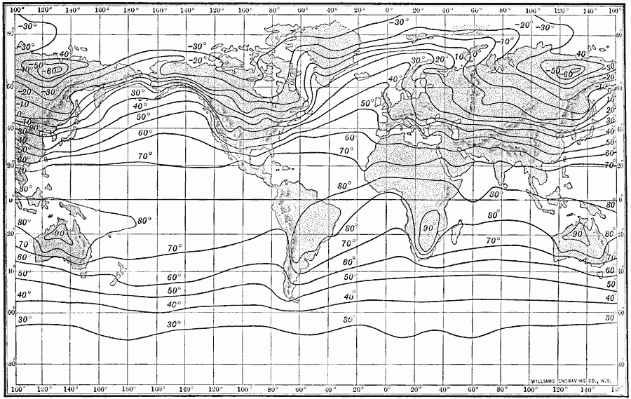 isotherms world map