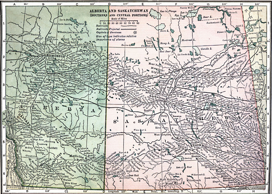 canada saskatchewan township and range map