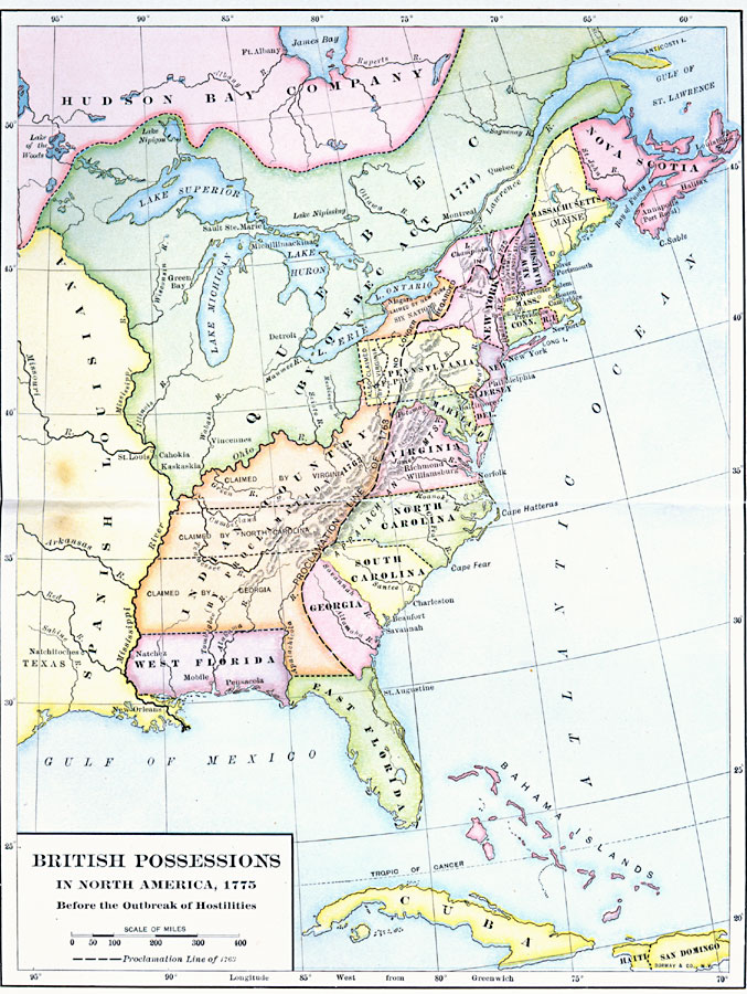 British Possessions In North America British Possessions In North America