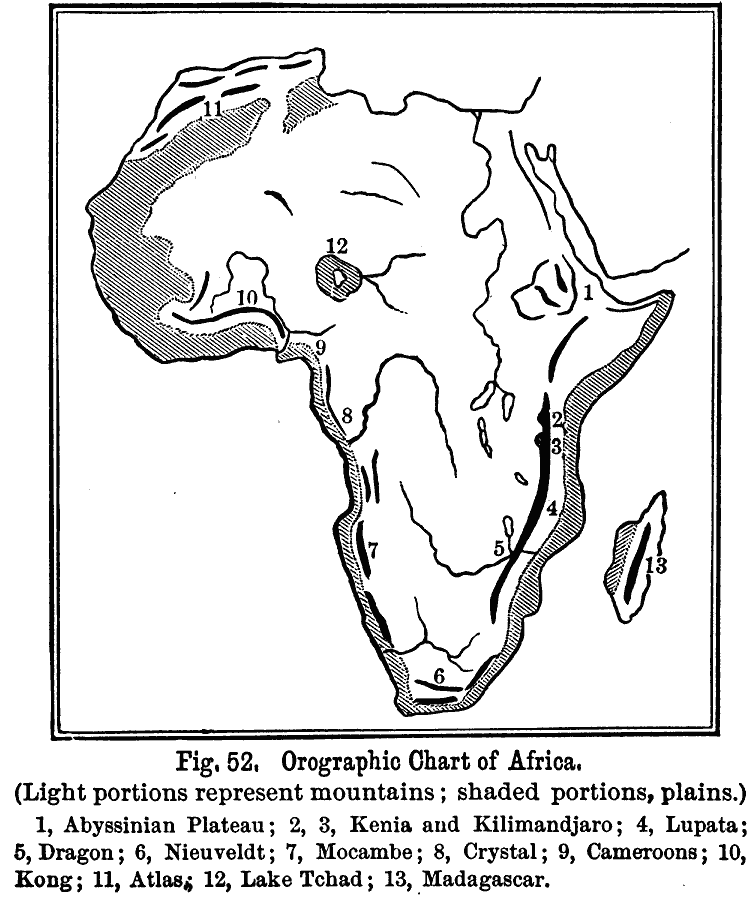 Orographic Chart of Africa