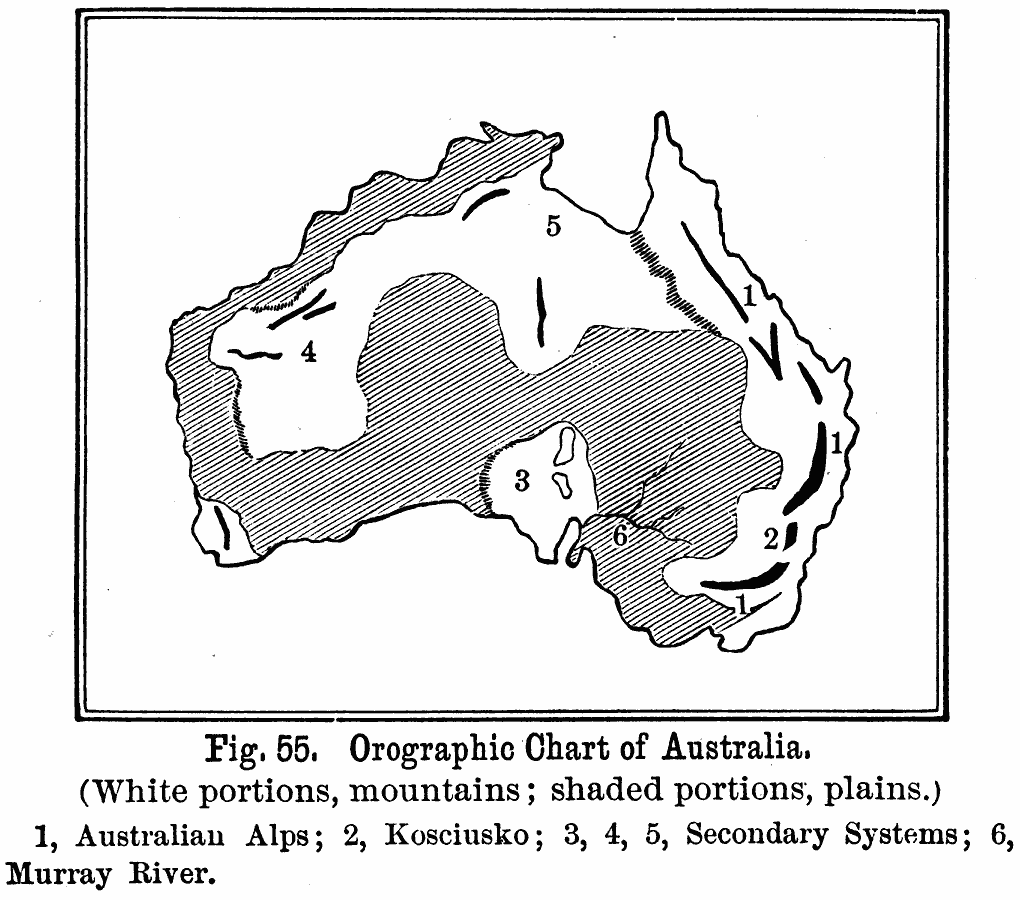 Orographic Chart of Australia