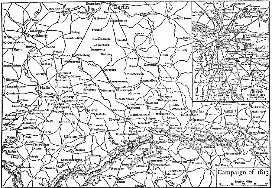 Battle of Leipzig - 1813, Map & Summary