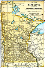 Saint Paul map, capital city of the USA state of Minnesota