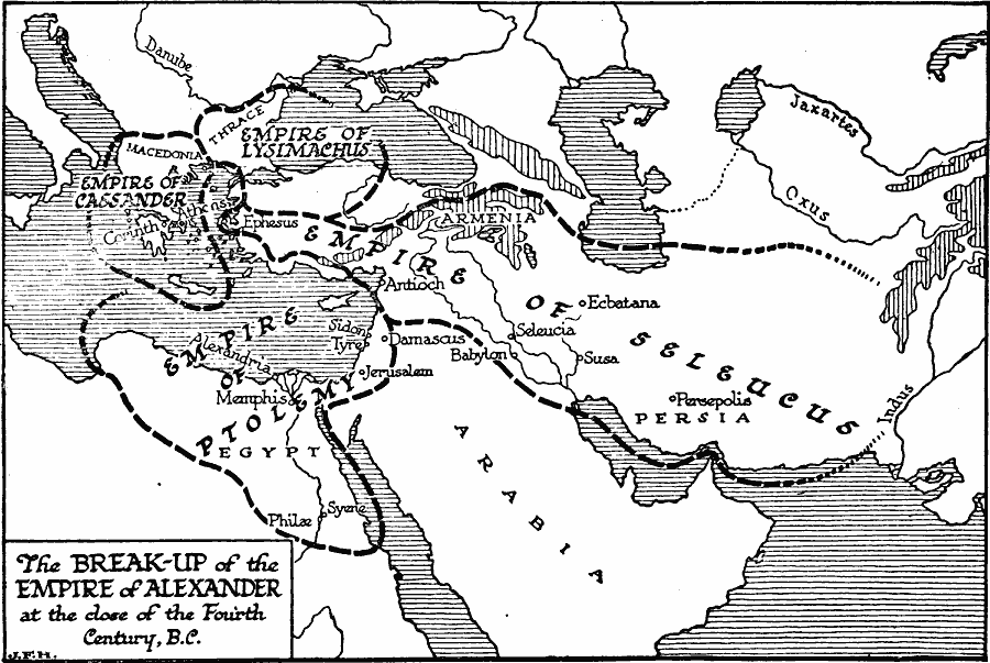 Breakup of the Empire of Alexander