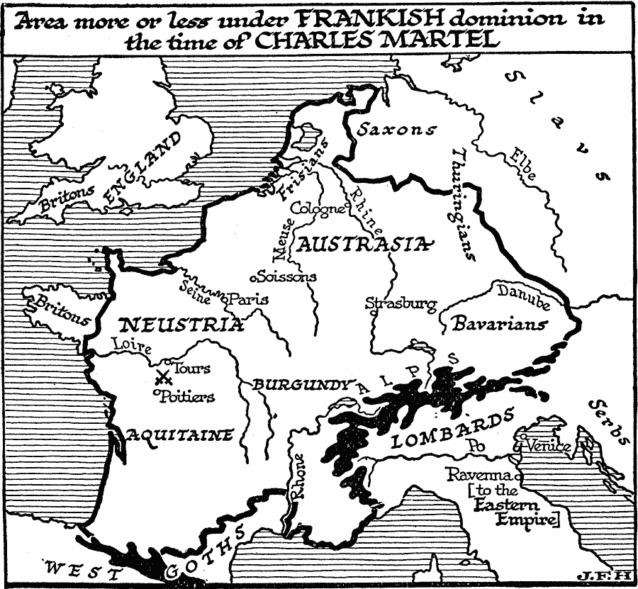 Frankish Domain in the Time of Charles Martel