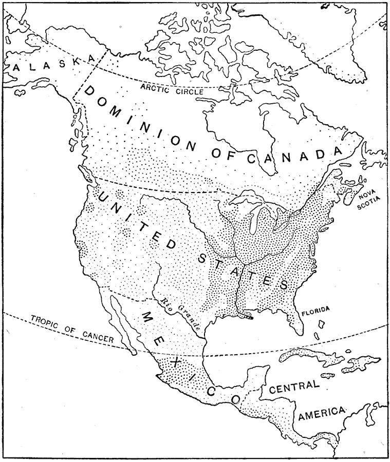 Population Distribution of North America