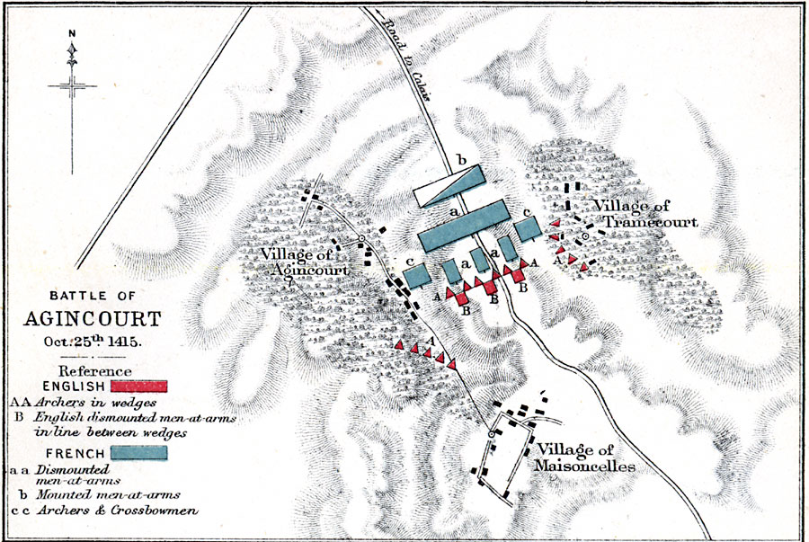 Battle Of Agincourt Map