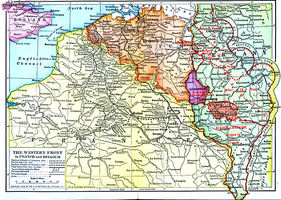 map of france and belgium The Western Front In France And Belgium map of france and belgium