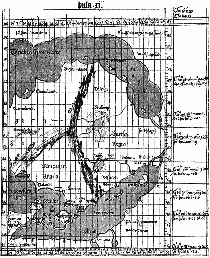 Claudius Clavus Map of Northwestern Europe