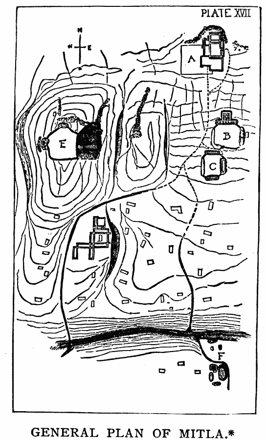 General Plan of Mitla, Oaxaca