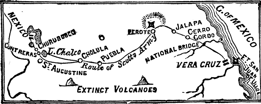 Route of the U.S. Army in the Mexican-American War