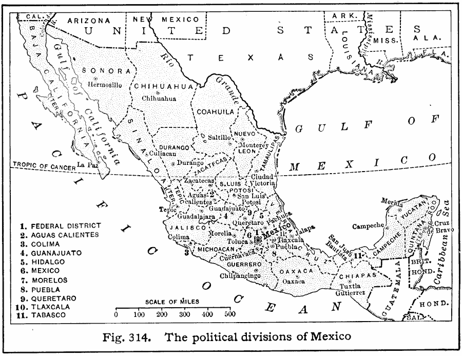 Political Divisions of Mexico