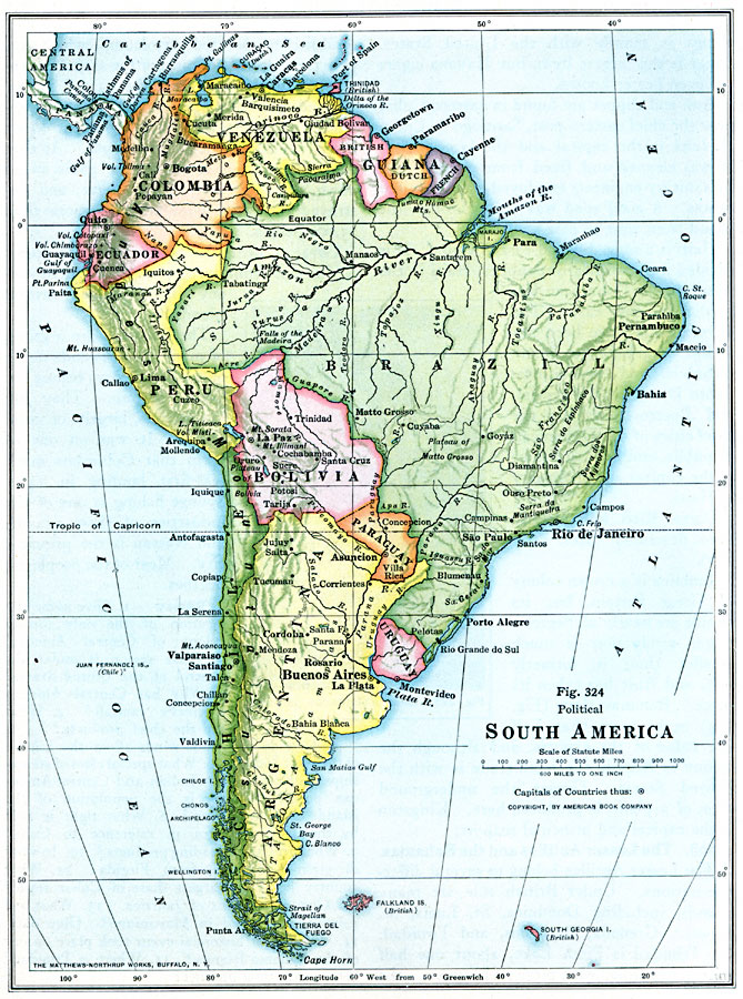 Political Map of South America